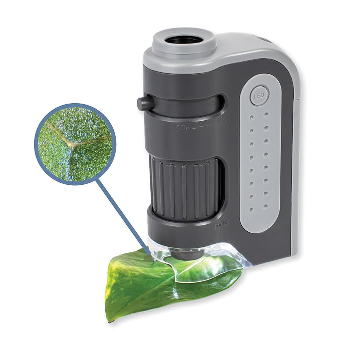 Carson MicroBrite Plus 60x-120x LED Pocket Microscope