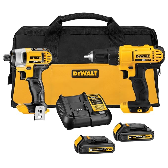 DeWalt DCK240C2 20V Max Drill and Impact Driver Combo